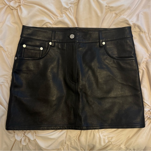 Helmut Lang Black Leather 5-Pocket Mini Skirt - Picture 10 of 14